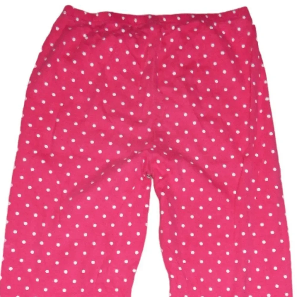 Gymboree girls size 12 hot pink polka dot sleepwear 100% cotton pajama pants